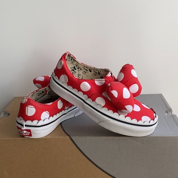 Vans x Disney Minnie Mouse Gore Bow Kids Sneakers - SZ 12 C - Picture 5 of 13
